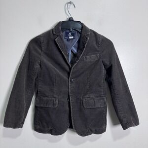 Crewcuts Blazer Boys Size 8 Gray Solid Corduroy 2-Button Sport Coat Jacket